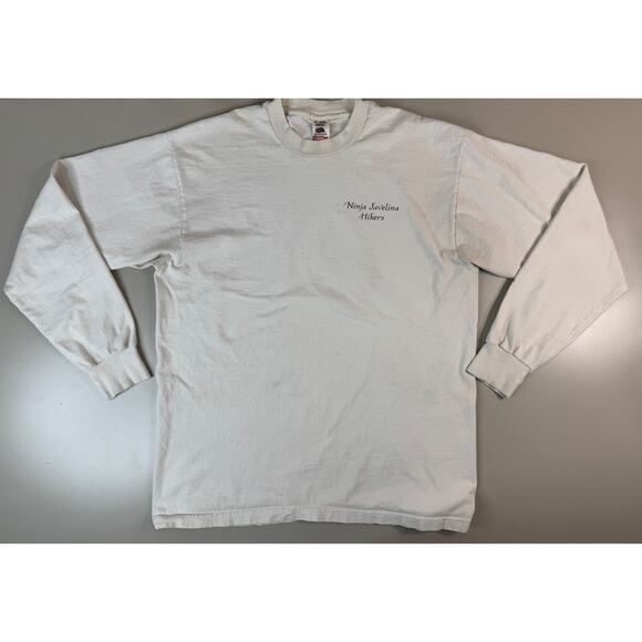 Ninja Javelina Hikers XL Thrashed Vintage LS Shirt Made in USA FotL Arizona - Picture 3 of 10